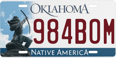 OK license plate 984BOM