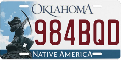 OK license plate 984BQD