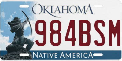 OK license plate 984BSM