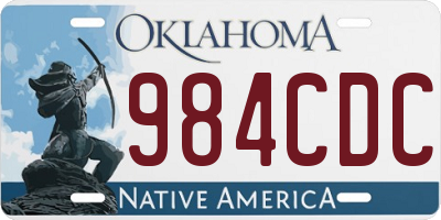 OK license plate 984CDC