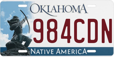OK license plate 984CDN