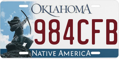 OK license plate 984CFB