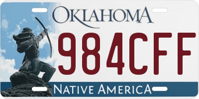 OK license plate 984CFF