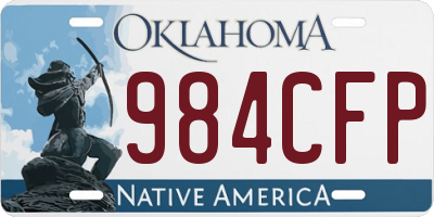 OK license plate 984CFP