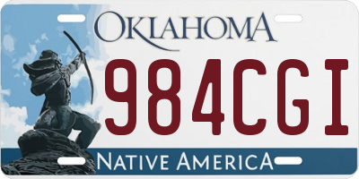 OK license plate 984CGI