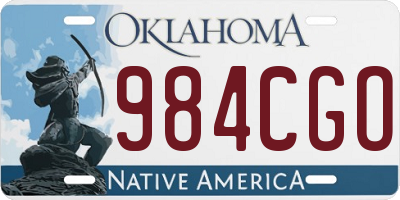 OK license plate 984CGO
