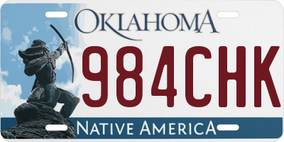 OK license plate 984CHK