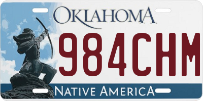 OK license plate 984CHM