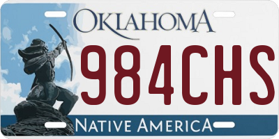 OK license plate 984CHS