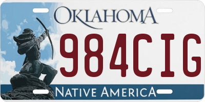 OK license plate 984CIG