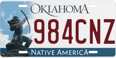 OK license plate 984CNZ