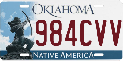 OK license plate 984CVV