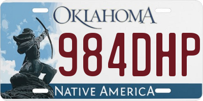OK license plate 984DHP