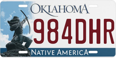 OK license plate 984DHR