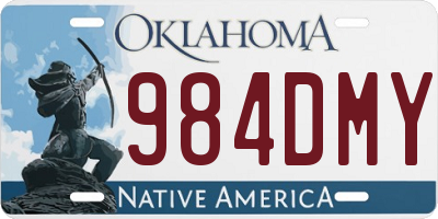 OK license plate 984DMY