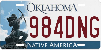 OK license plate 984DNG