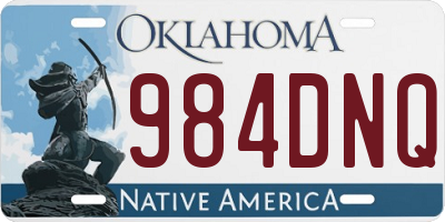 OK license plate 984DNQ