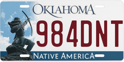 OK license plate 984DNT