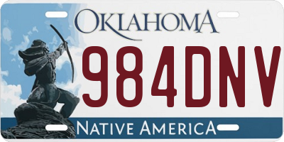 OK license plate 984DNV