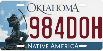 OK license plate 984DOH