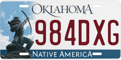 OK license plate 984DXG
