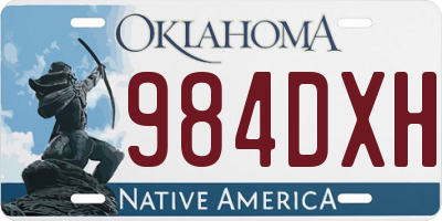 OK license plate 984DXH