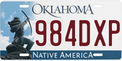 OK license plate 984DXP