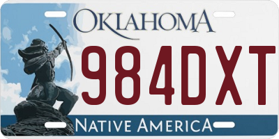 OK license plate 984DXT