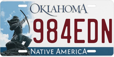 OK license plate 984EDN