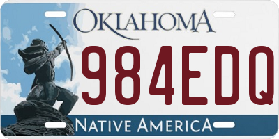 OK license plate 984EDQ