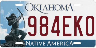 OK license plate 984EKO