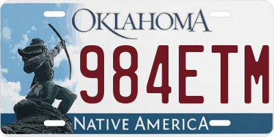 OK license plate 984ETM