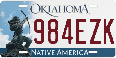 OK license plate 984EZK
