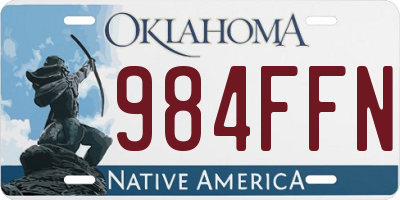 OK license plate 984FFN