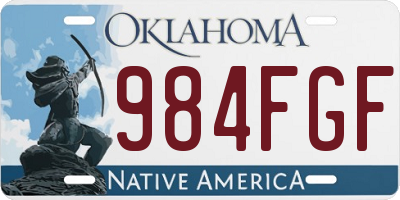 OK license plate 984FGF