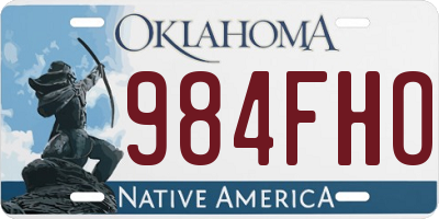OK license plate 984FHO