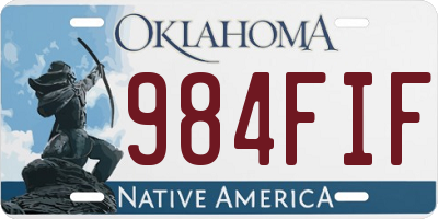OK license plate 984FIF