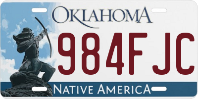OK license plate 984FJC