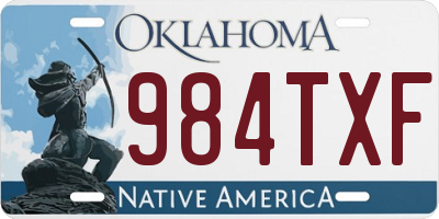 OK license plate 984TXF