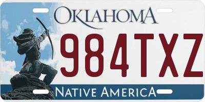 OK license plate 984TXZ
