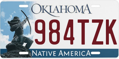 OK license plate 984TZK