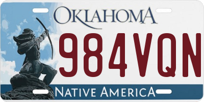 OK license plate 984VQN