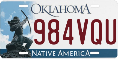 OK license plate 984VQU