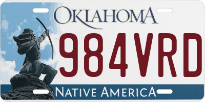 OK license plate 984VRD