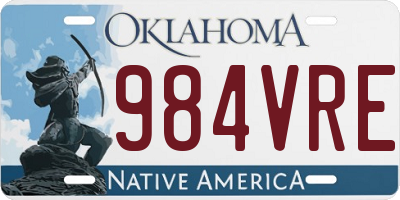 OK license plate 984VRE