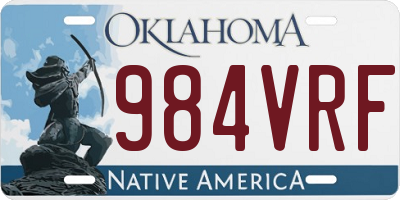 OK license plate 984VRF