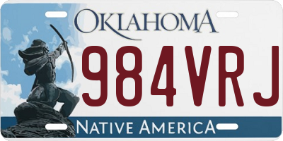 OK license plate 984VRJ