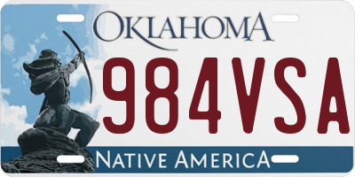 OK license plate 984VSA