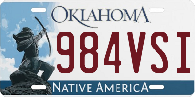 OK license plate 984VSI