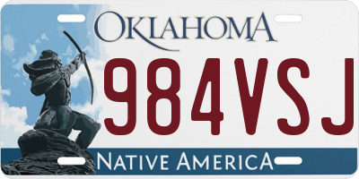 OK license plate 984VSJ